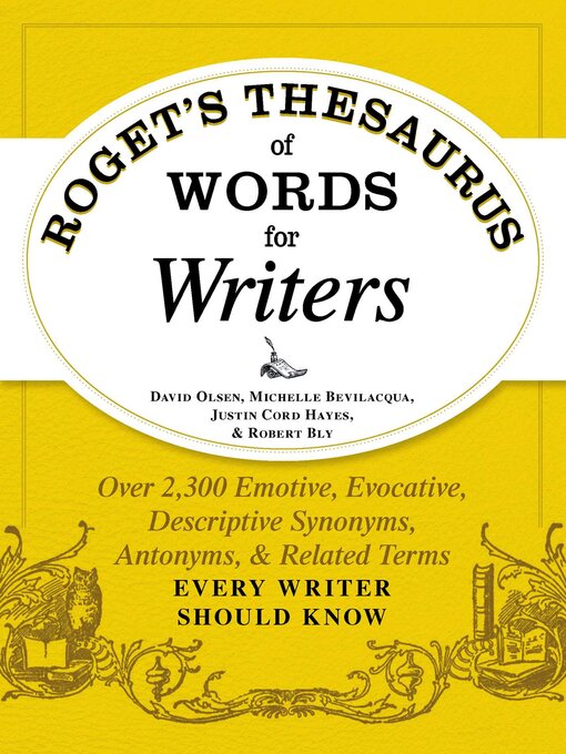 Title details for Roget's Thesaurus of Words for Writers by David Olsen - Wait list